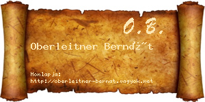 Oberleitner Bernát névjegykártya